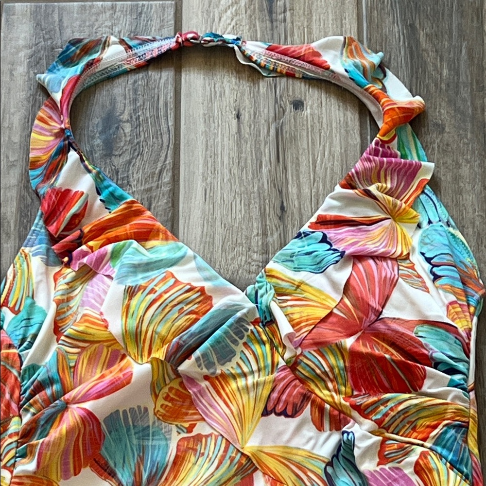 Upstream Butterfly Ruffle Hidden Tummy Swimwear - Picture 2 of 10